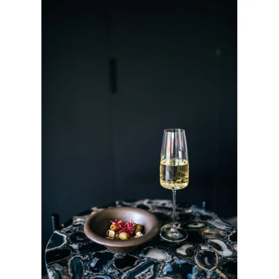 Pomax Concepts Modulaires-AGATA - dessus de table pour Granada - pierre d'agate - DIA 45 x H 4 cm - café