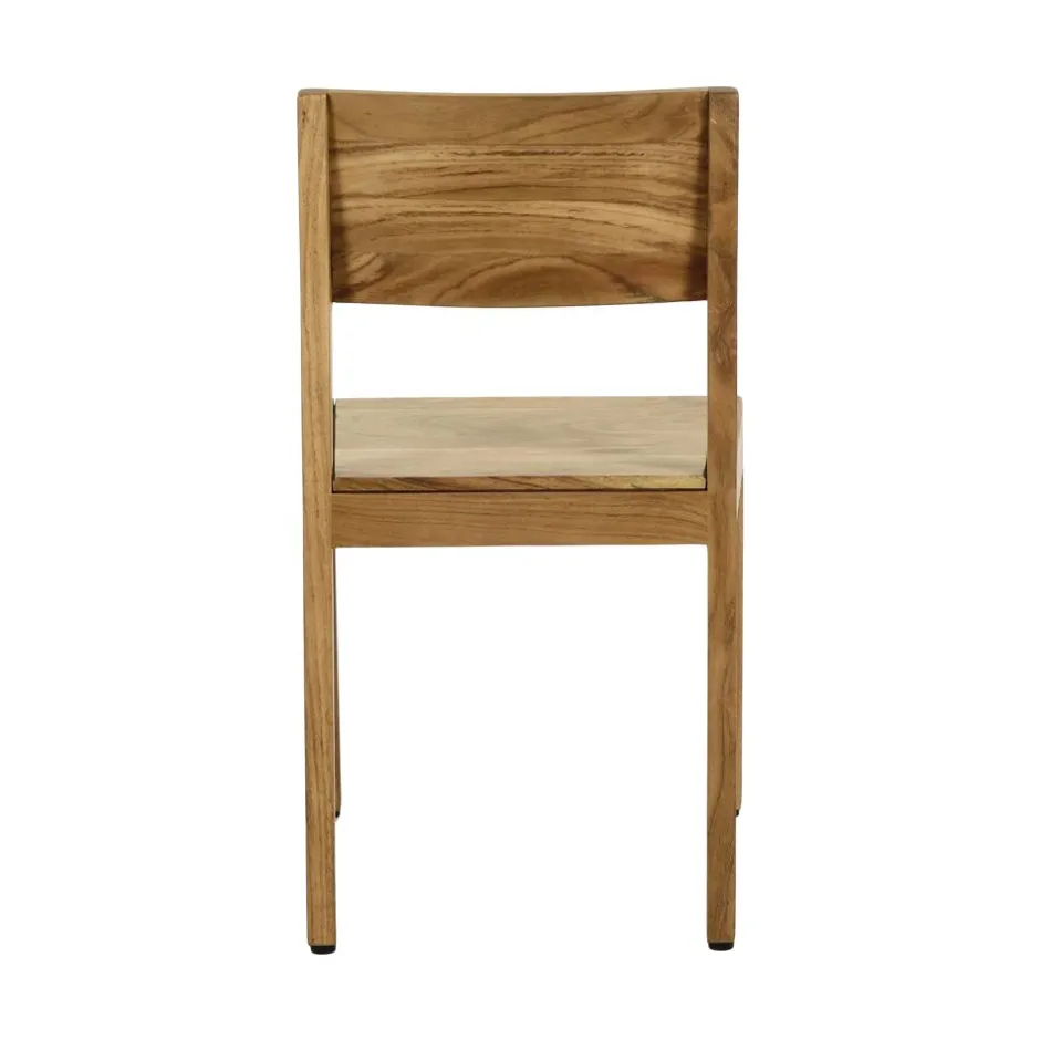 Pomax Chaises-ALBERTON - chaise - bois d'acacia - L 46 x W 47 x H 86 cm - naturel