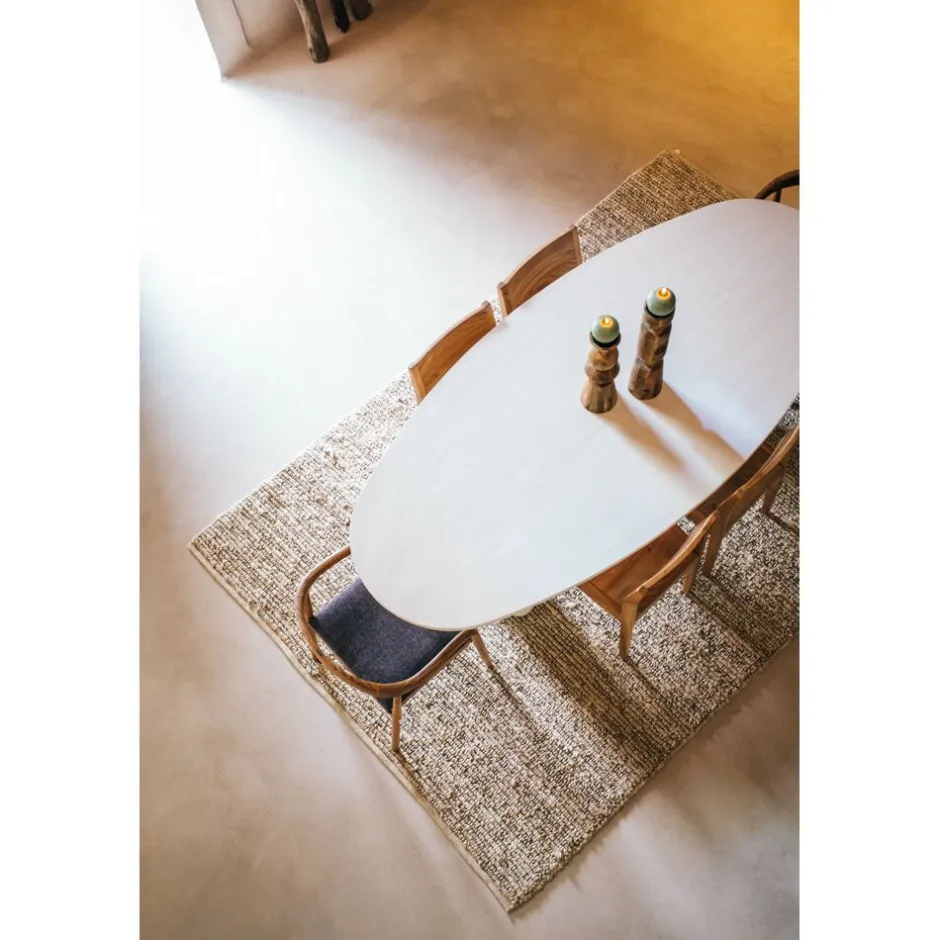 Pomax Chaises-ALBERTON - chaise - bois d'acacia - L 46 x W 47 x H 86 cm - naturel