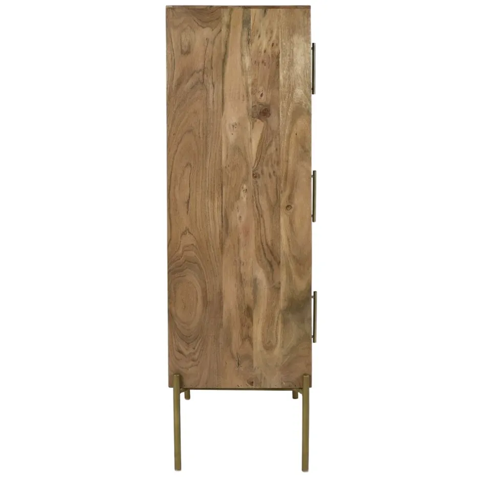 Pomax Armoires-ALFREDO - armoire - bois de mangier - L 40 x W 40 x H 145 cm - naturel