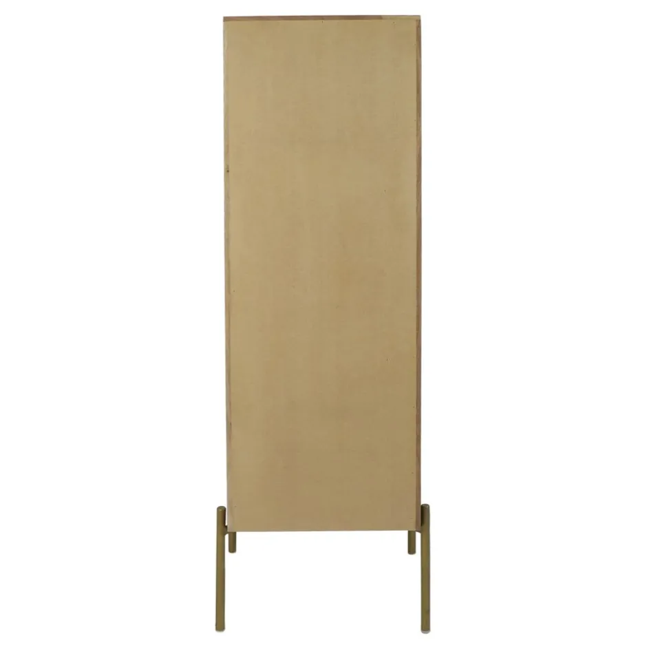 Pomax Armoires-ALFREDO - armoire - bois de mangier - L 40 x W 40 x H 145 cm - naturel