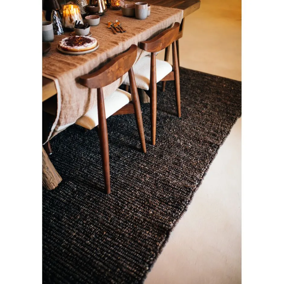 Pomax Tapis-ALICE - tapis à poils ras - laine - L 300 x W 200 cm (+ - 7 cm ) - brun