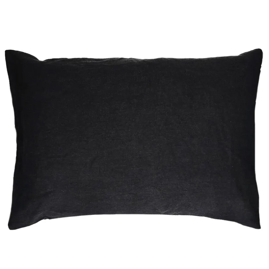 Pomax Coussins-ALPHA BASICS - coussin - lin - L 70 x W 50 cm - gris orage