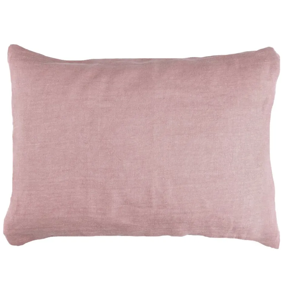 Pomax Coussins-ALPHA BASICS - coussin - lin - L 70 x W 50 cm - poudre rose