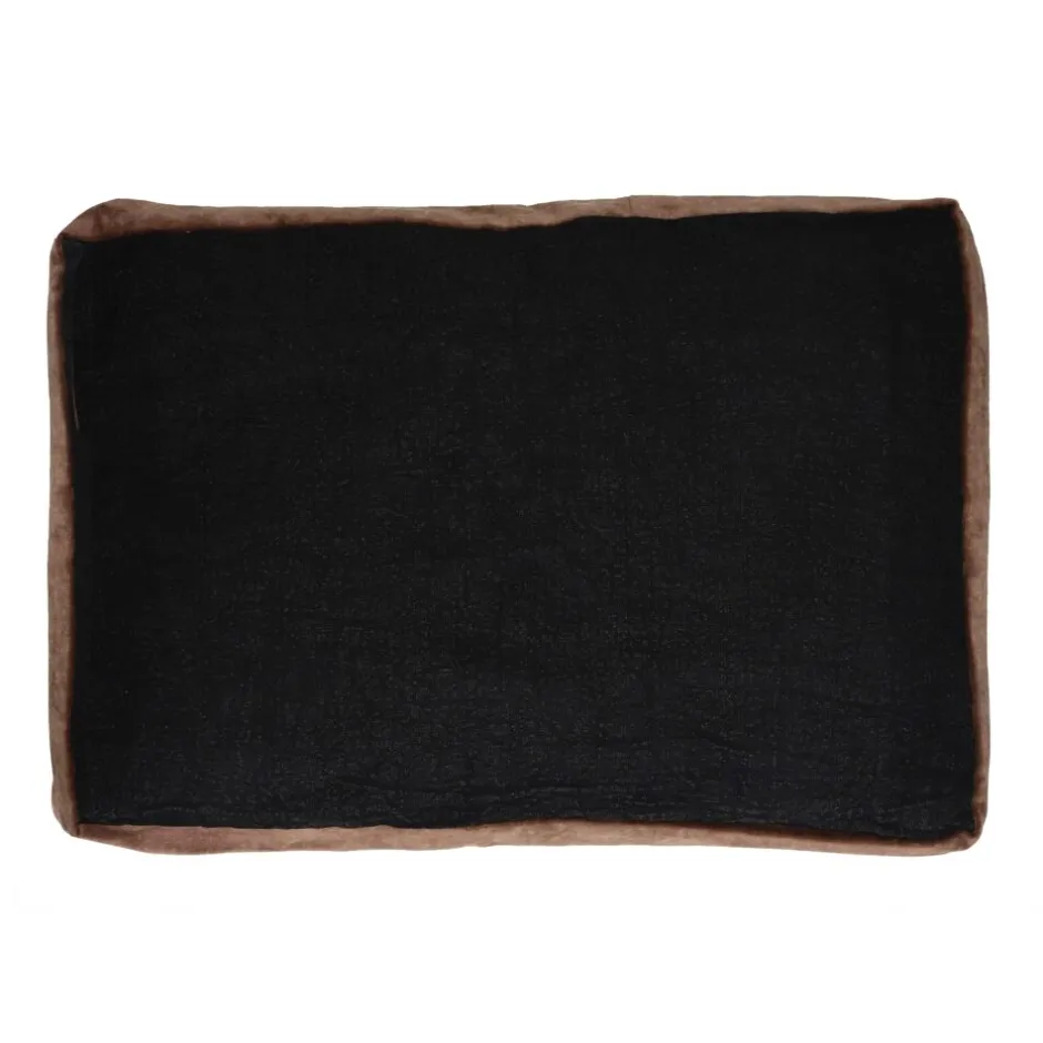 Pomax Coussins-ALPHA BORDERS - coussin - lin / velours - L 60 x W 40 cm - gris orage