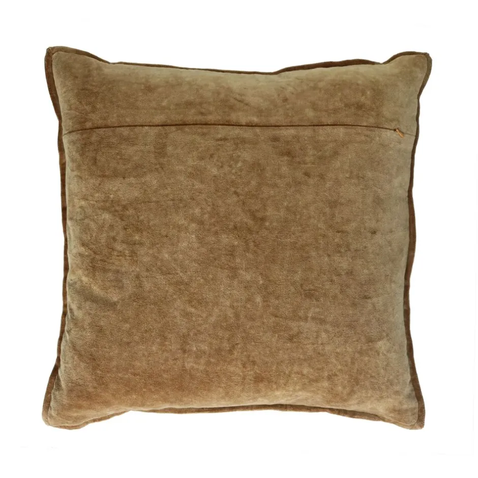 Pomax Coussins-ALPHA OPPOSITES - coussin - lin / coton - L 45 x W 45 cm - camel