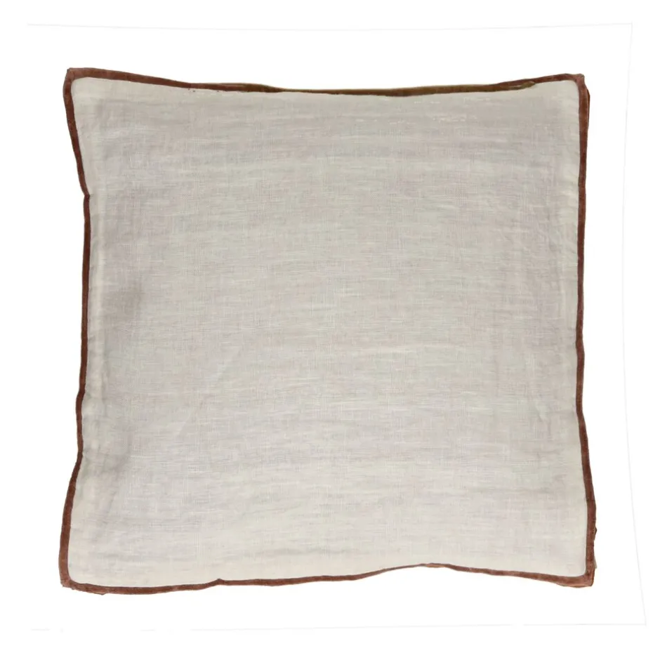 Pomax Coussins-ALPHA OPPOSITES - coussin - lin / coton - L 45 x W 45 cm - cannelle