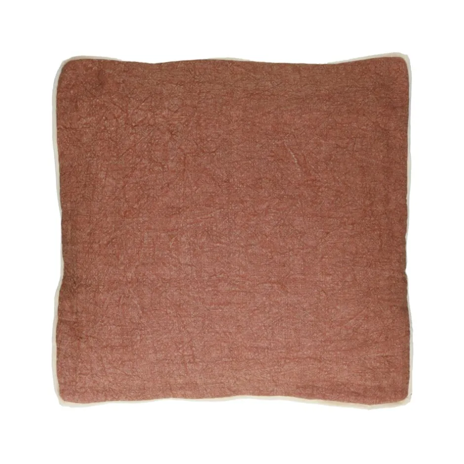 Pomax Coussins-ALPHA OPPOSITES - coussin - lin / coton - L 45 x W 45 cm - cannelle