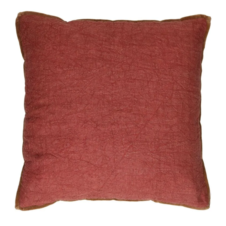 Pomax Coussins-ALPHA OPPOSITES - coussin - lin / coton - L 45 x W 45 cm - framboise