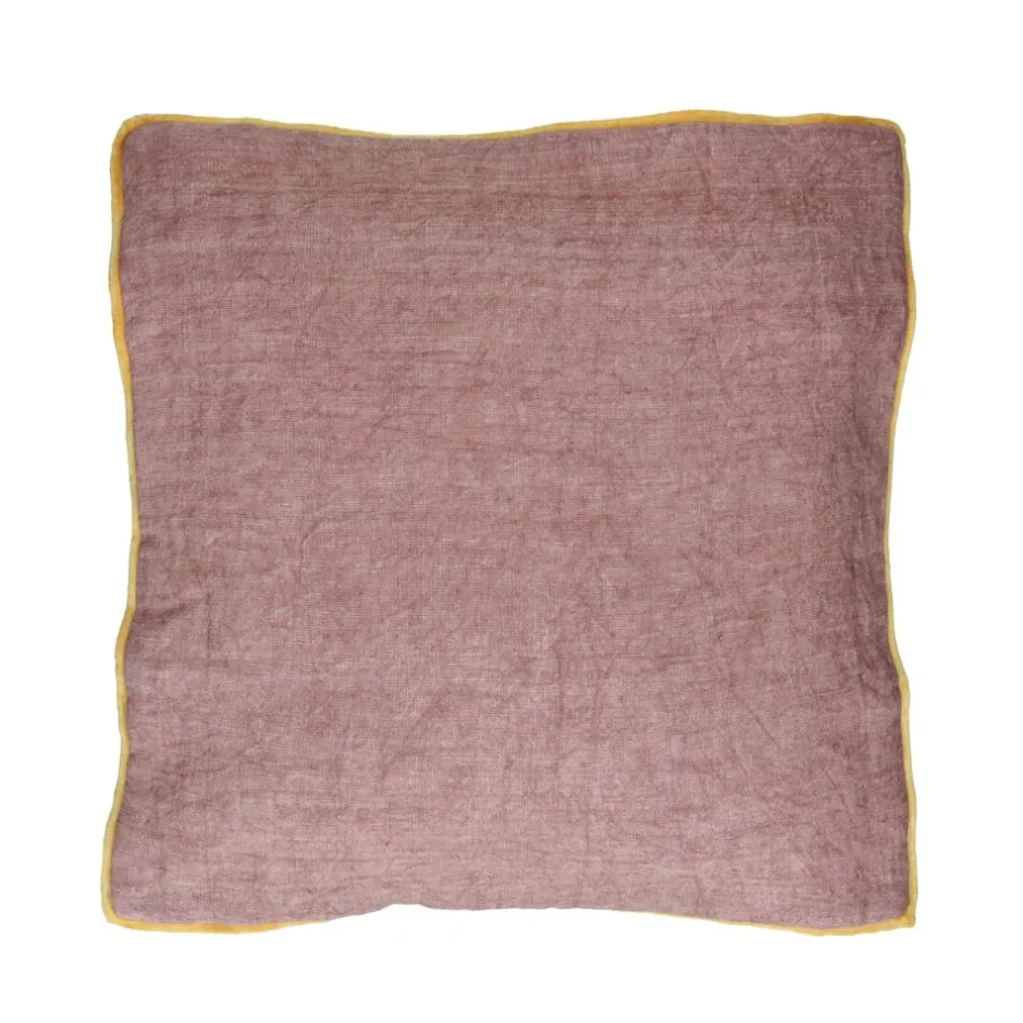 Pomax Coussins-ALPHA OPPOSITES - coussin - lin / coton - L 45 x W 45 cm - poudre rose