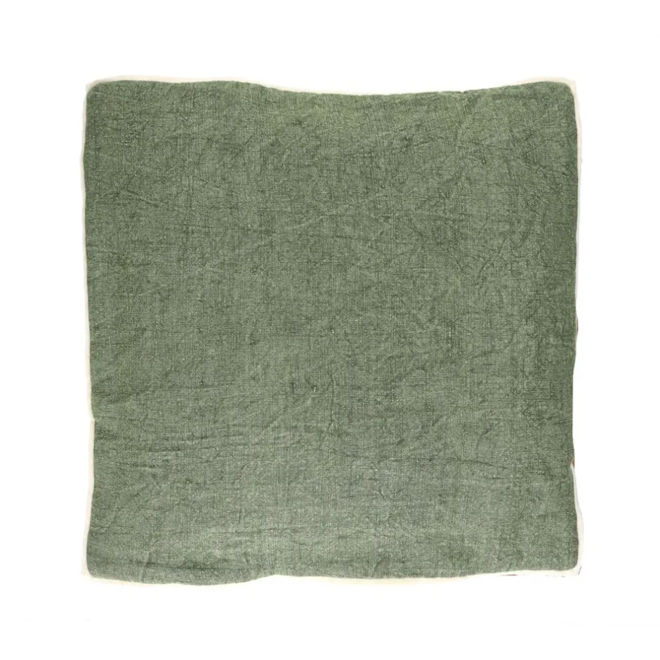 Pomax Coussins-ALPHA OPPOSITES - coussin - lin / coton - L 45 x W 45 cm - vert
