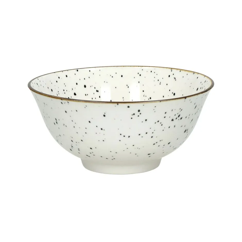 Pomax Vaisselle-ALTO - bol à soupe - porcelaine - DIA 15,5 x H 7 cm - noir/blanc