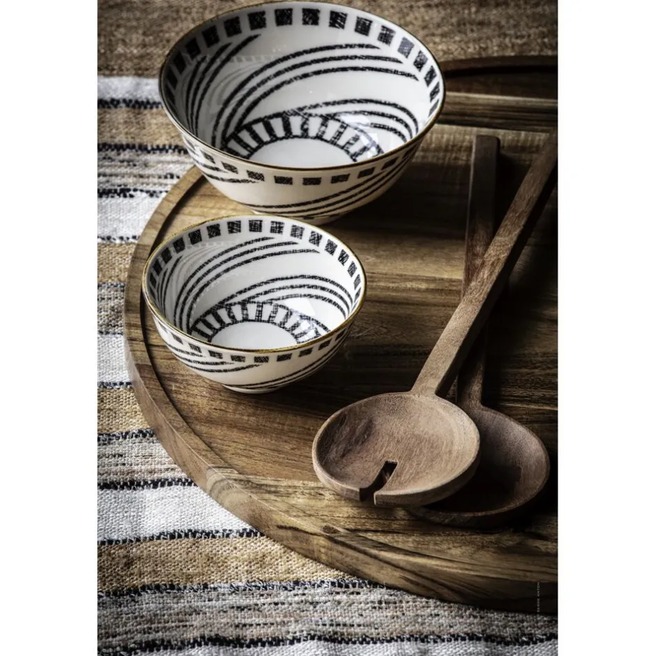 Pomax Vaisselle-ALTO - bol à soupe - porcelaine - DIA 15 x H 7 cm - noir/blanc