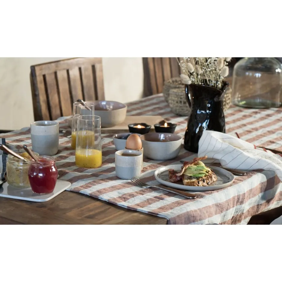 Pomax Linge De Table-AMALIA - nappe de table - lin - L 300 x W 170 cm - rouge