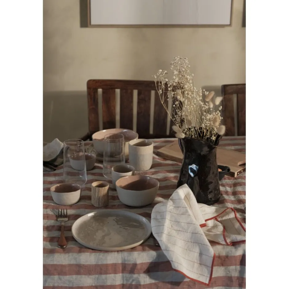 Pomax Linge De Table-AMALIA - nappe de table - lin - L 300 x W 170 cm - rouge