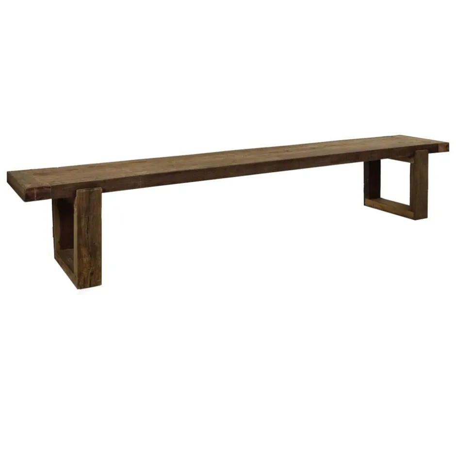 Pomax Bancs-ANDALUCIA - banc - bois récupéré - L 240 x W 40 x H 45 cm - naturel