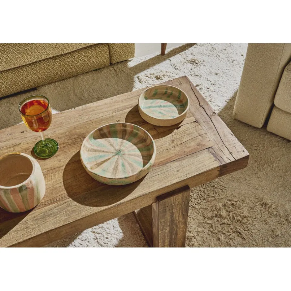 Pomax Bancs-ANDALUCIA - banc - bois récupéré - L 120 x W 40 x H 45 cm - naturel