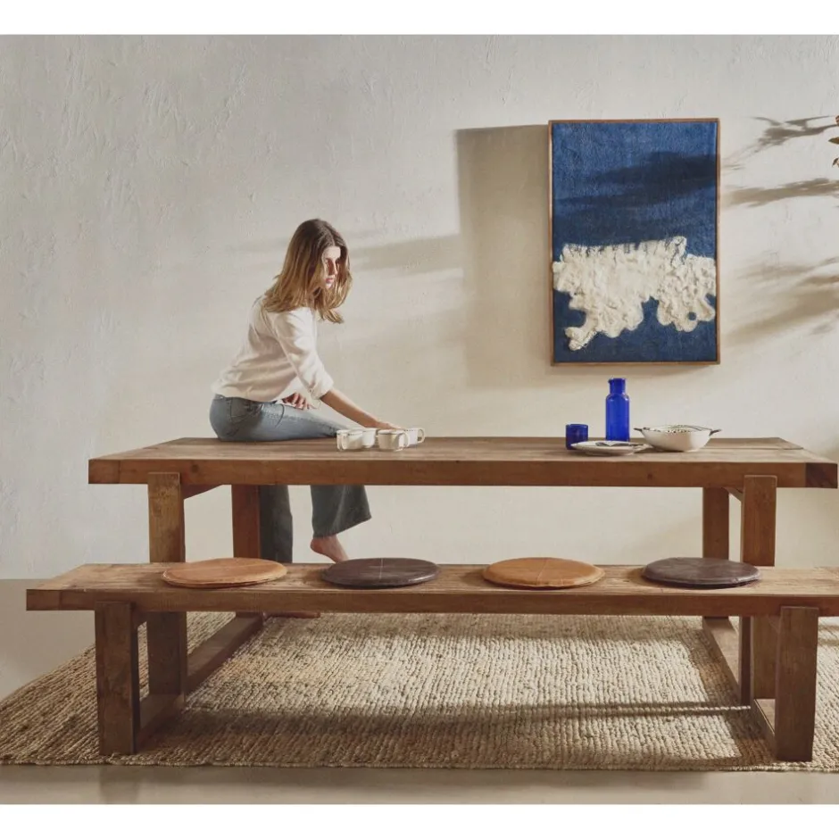 Pomax Tables-ANDALUCIA - table - bois récupéré - L 300 x W 100 x H 76 cm - naturel