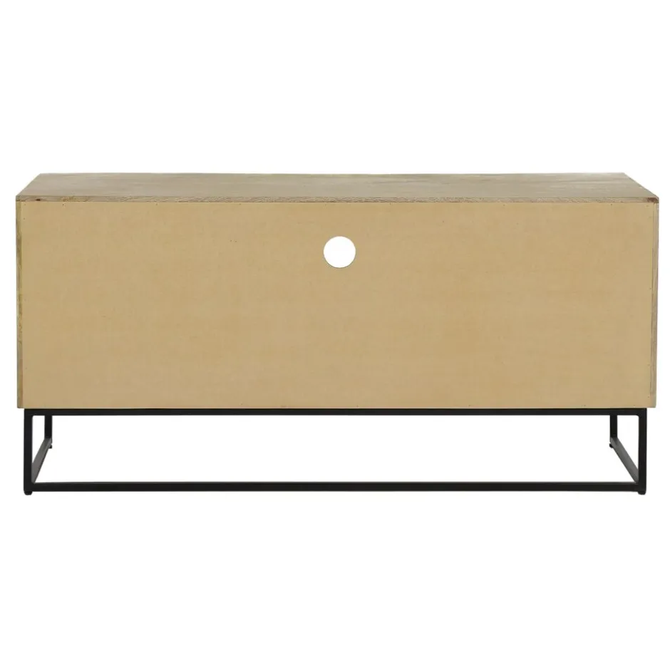 Pomax Armoires-ANGELA - armoire - bois de mangier / métal - L 120 x W 40 x H 57 cm - naturel