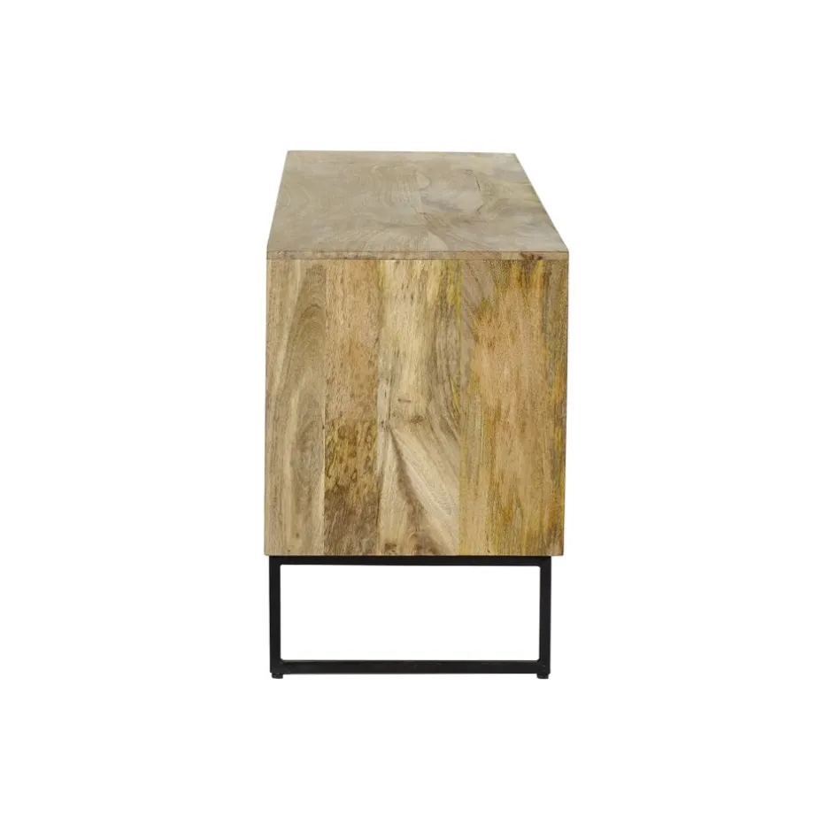 Pomax Armoires-ANGELA - armoire - bois de mangier / métal - L 120 x W 40 x H 57 cm - naturel
