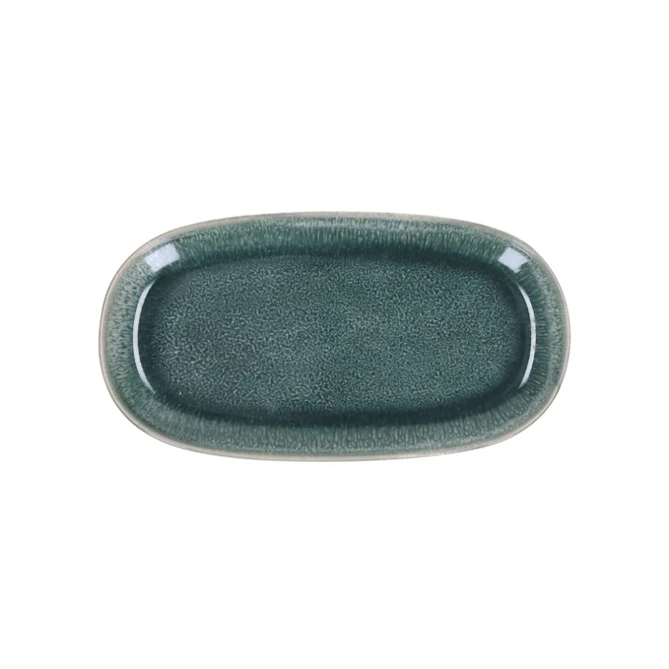 Pomax Vaisselle-AUDREY - assiette ovale - grès - L 22,5 x W 12 x H 2 cm - canard