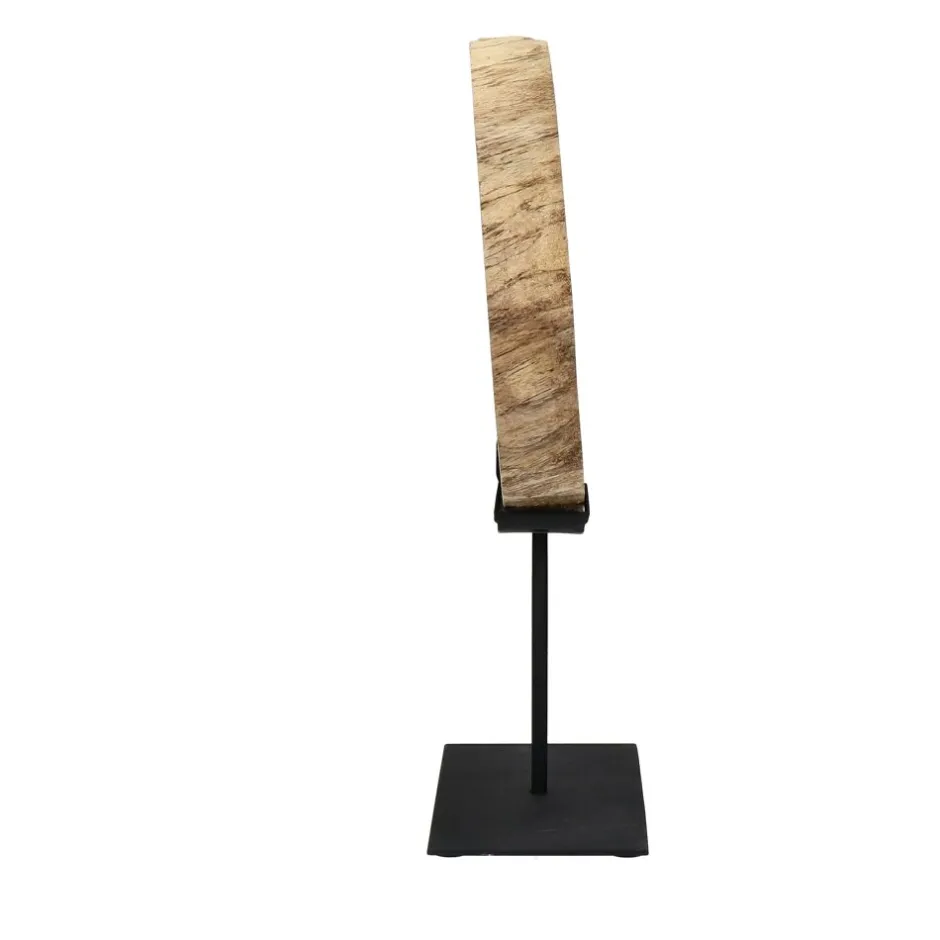Pomax Objets De Décoration-AVILLA - objet déco - bois / métal - L 21 x W 9 x H 33 cm - naturel