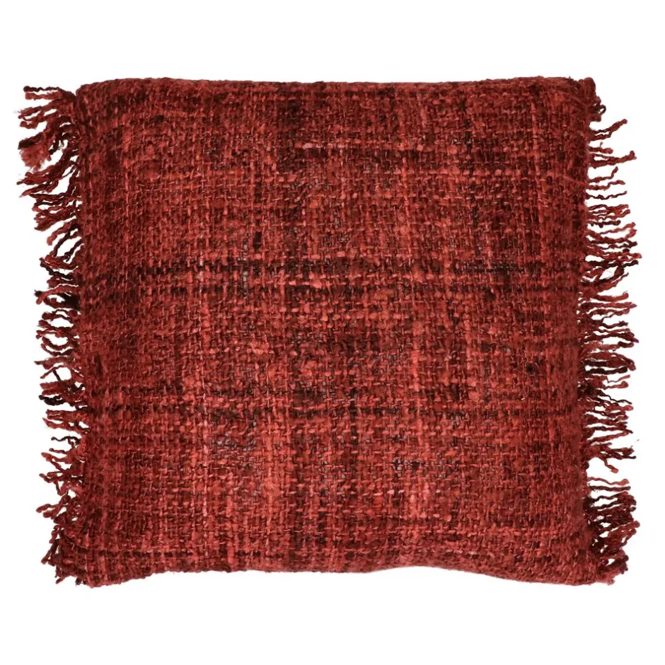 Pomax Coussins-AYALA - coussin - coton - L 45 x W 45 cm - corail