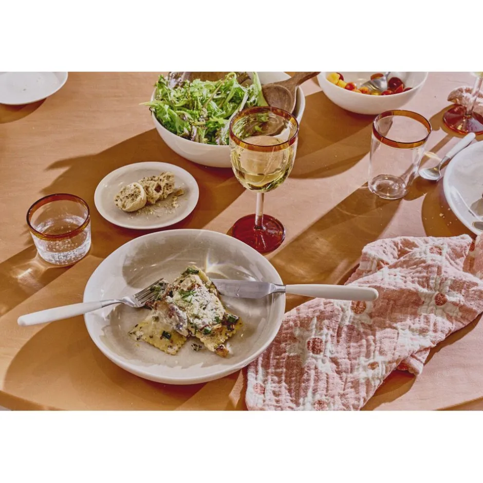 Pomax Vaisselle-BISCOTTI - assiette apéritif - porcelaine - DIA 14,6 x H 2 cm - gris/beige