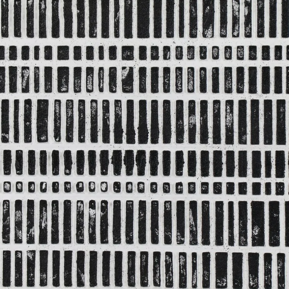 Pomax Tableau / Déco Murale-BLANCHE - toile avec cadre - bois de pin - L 90 x W 5 x H 120 cm - noir/blanc