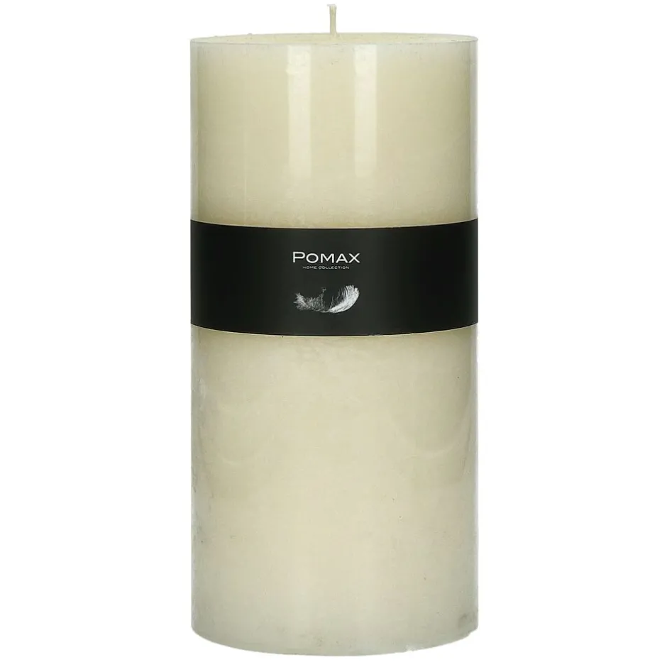 Pomax Bougies-CANDLE - bougie - cire de paraffine - DIA 10 x H 20 cm - ivoire