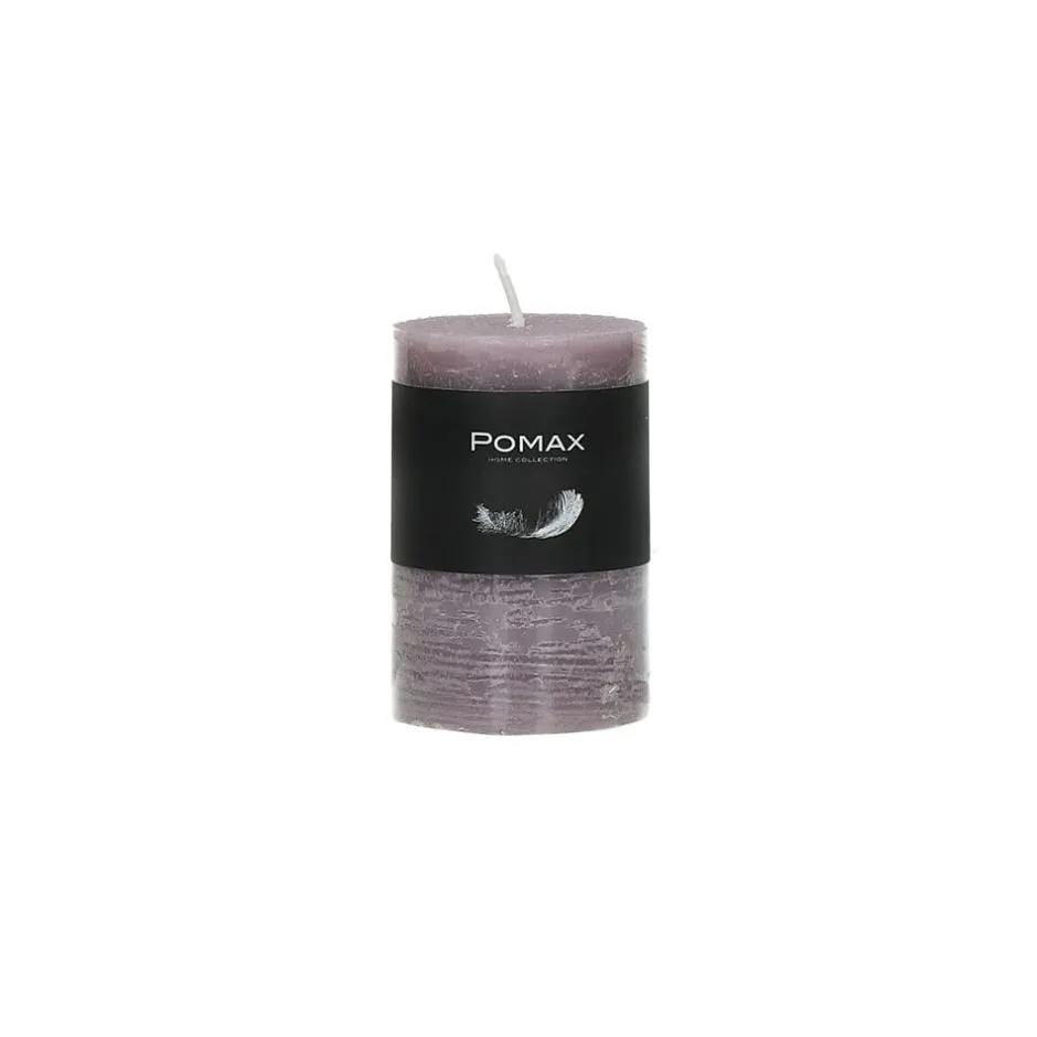 Pomax Bougies-CANDLE - bougie - cire de paraffine - DIA 5 x H 8 cm - lavande