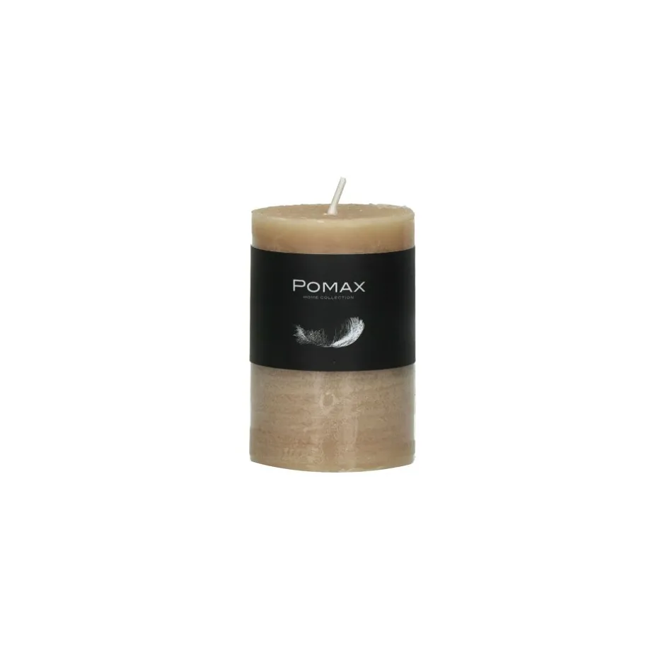 Pomax Bougies-CANDLE - bougie - cire de paraffine - DIA 5 x H 8 cm - miel