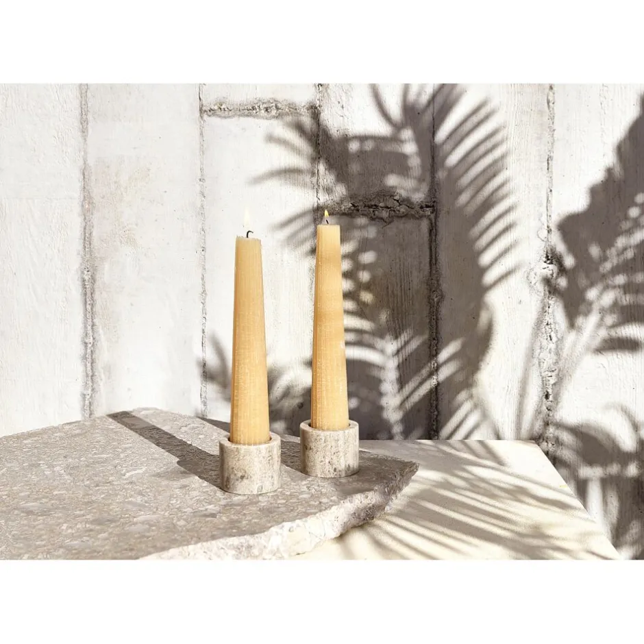 Pomax Bougies-CANDLE - bougie - cire de paraffine - DIA 4,2 x H 25 cm - miel
