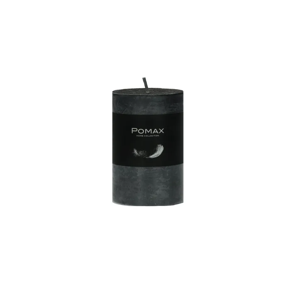 Pomax Bougies-CANDLE - bougie - cire de paraffine - DIA 5 x H 8 cm - noir