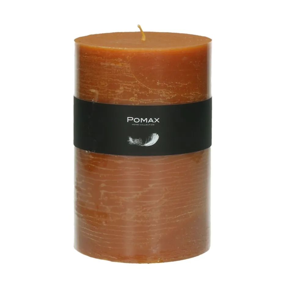 Pomax Bougies-CANDLE - bougie - cire de paraffine - DIA 10 x H 15 cm - rouille