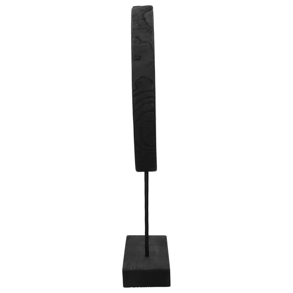 Pomax Objets De Décoration-CARDENA - objet déco - bois de paulownia - L 33 x W 9 x H 53 cm - noir