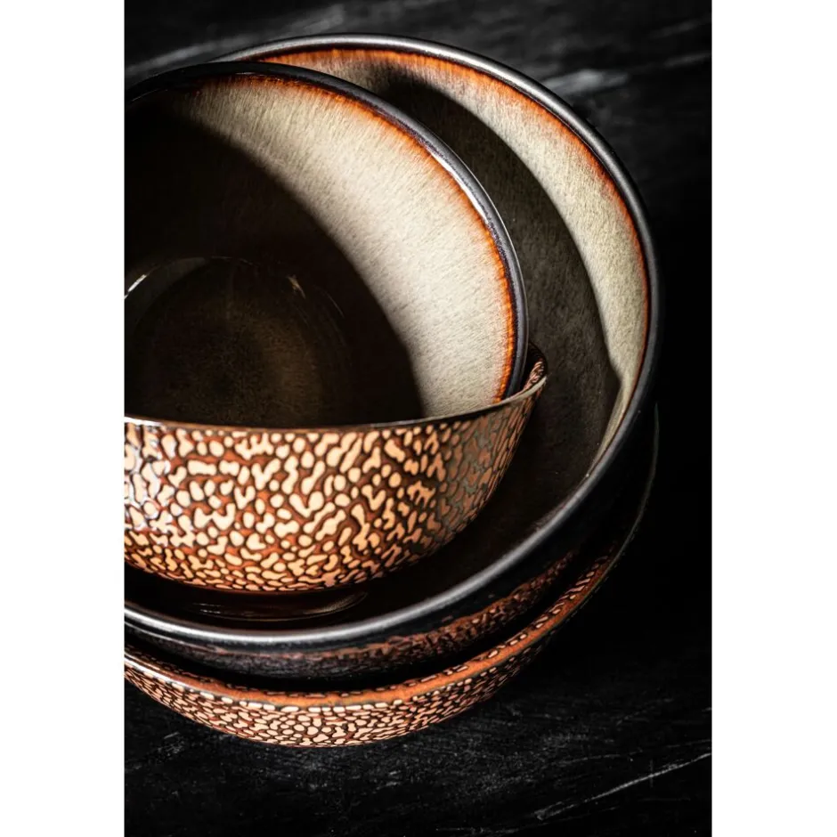Pomax Vaisselle-CENSU - bol à soupe - porcelaine - DIA 15 x H 7 cm - cuivre