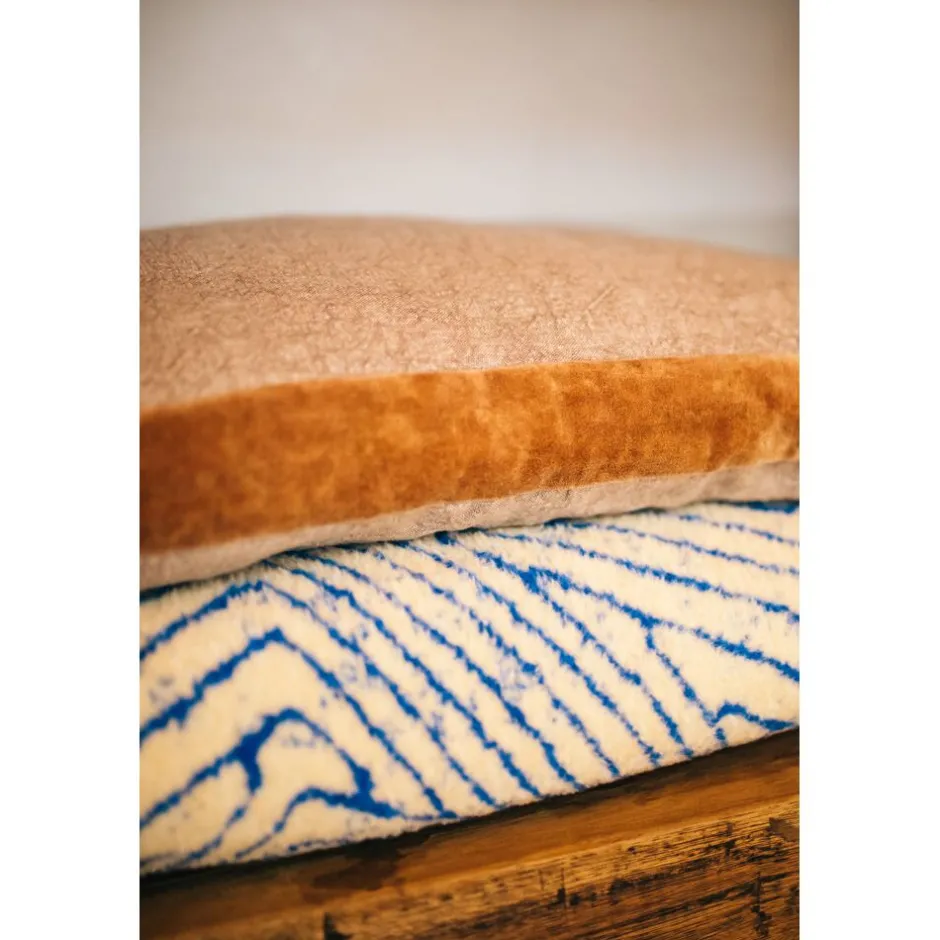 Pomax Plaids-CORFINO - couverture - coton / acrylique - L 200 x W 150 cm - bleu
