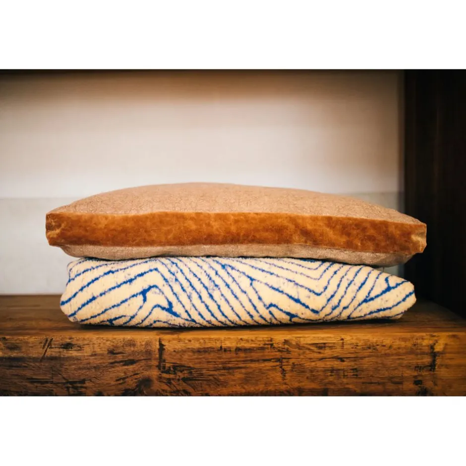 Pomax Plaids-CORFINO - couverture - coton / acrylique - L 200 x W 150 cm - bleu