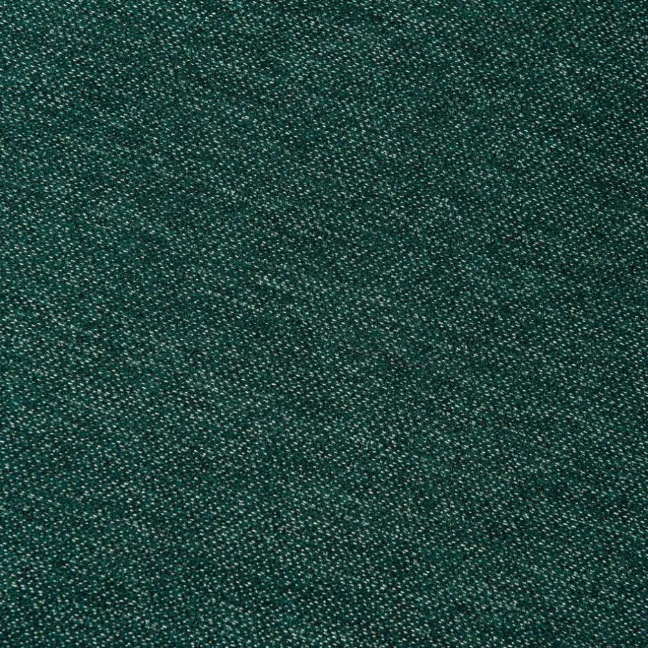Pomax Poufs-DELILAH - pouf - polyester / bois - DIA 80 x H 35 cm - vert forêt
