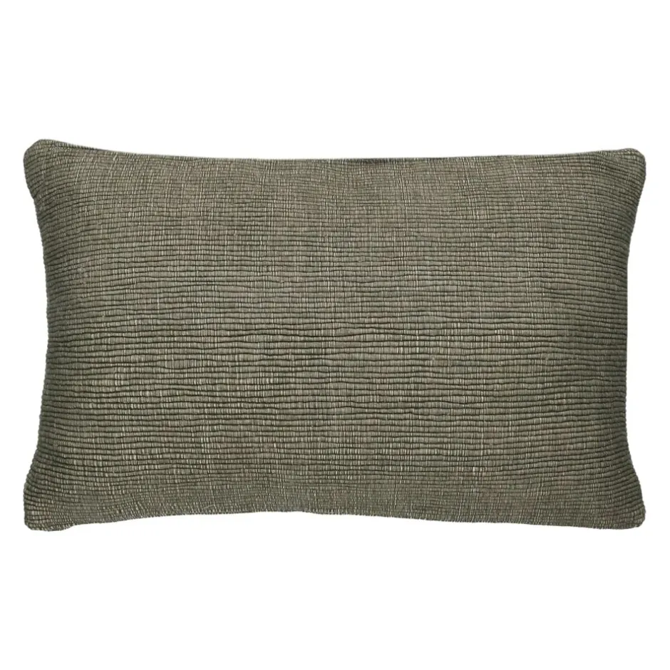 Pomax Coussins-DIMARO - coussin - coton / viscose - L 50 x W 30 cm - vert foncé