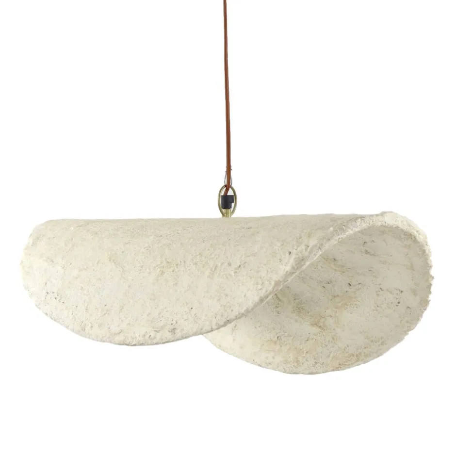 Pomax Suspensions-EIVISSA - suspension - papier mâché - L 58 x W 43 x H 18 cm - beige