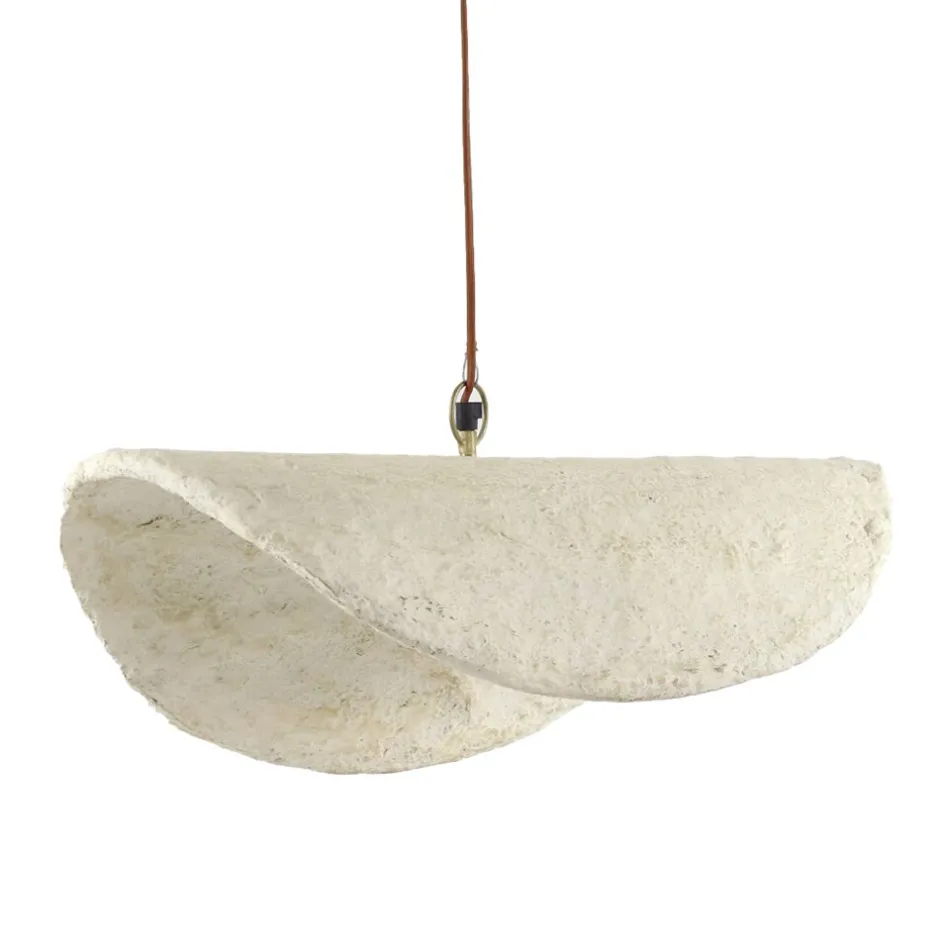 Pomax Suspensions-EIVISSA - suspension - papier mâché - L 58 x W 43 x H 18 cm - beige