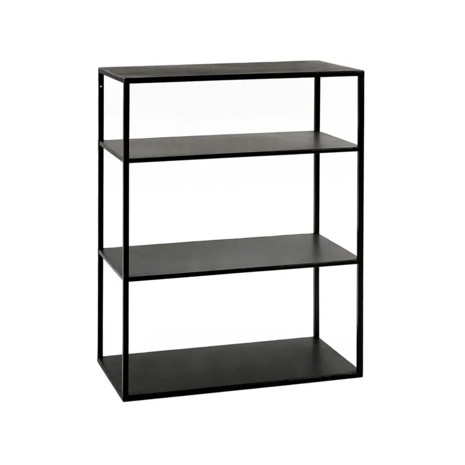 Pomax Étagères-ESZENTIAL - étagère - métal - L 60 x W 30 x H 80 cm - noir
