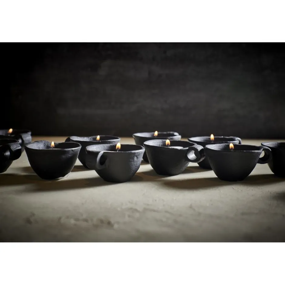 Pomax Photophores / T-lights-FINN - photophore - aluminium - L 9 x W 7,5 x H 4 cm - noir
