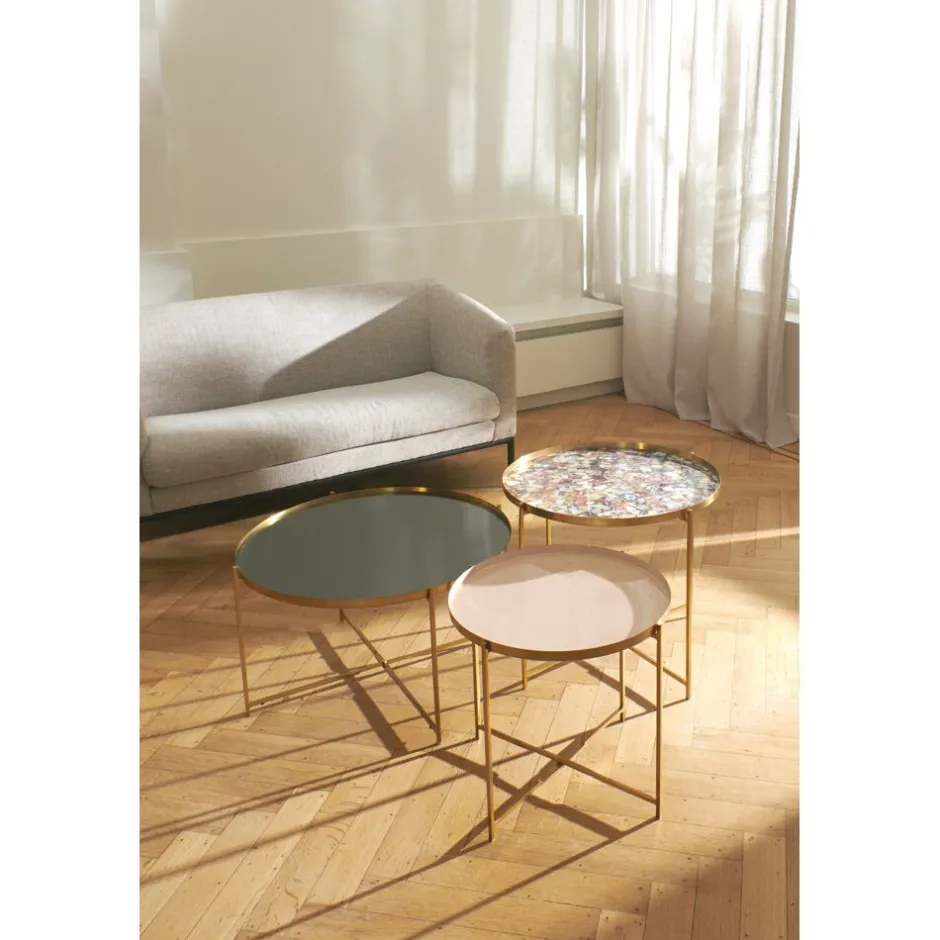 Pomax Concepts Modulaires-FLEX - pieds L - métal - L 67,5 x W 67,5 x H 38 cm - or