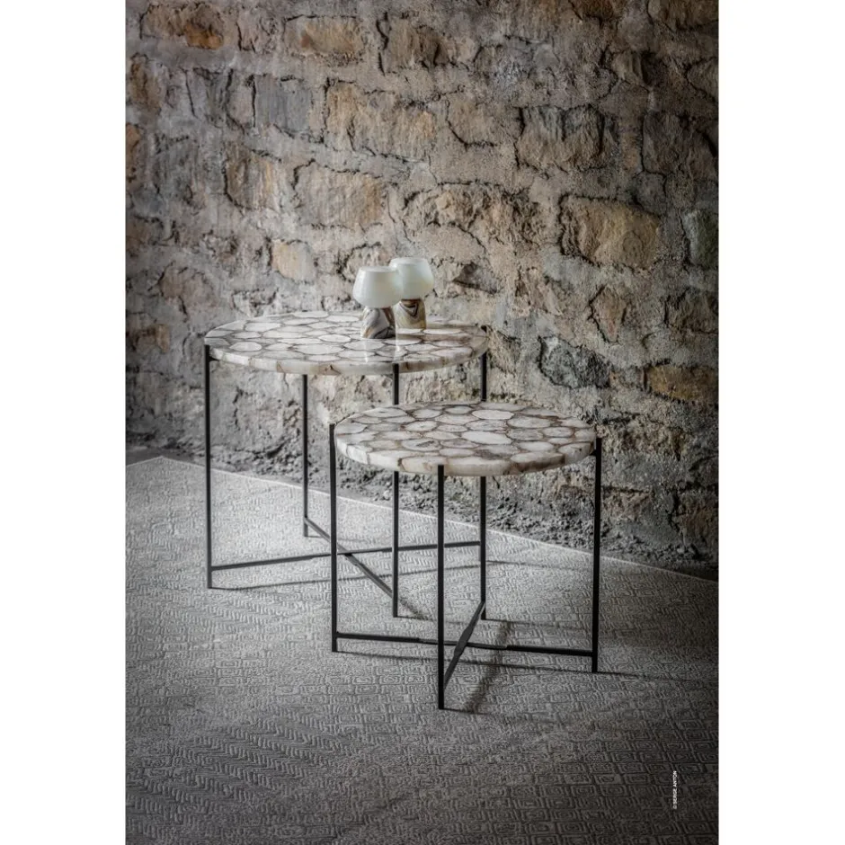 Pomax Concepts Modulaires-FLEX - pieds S - métal - L 47 x W 47 x H 42 cm - noir