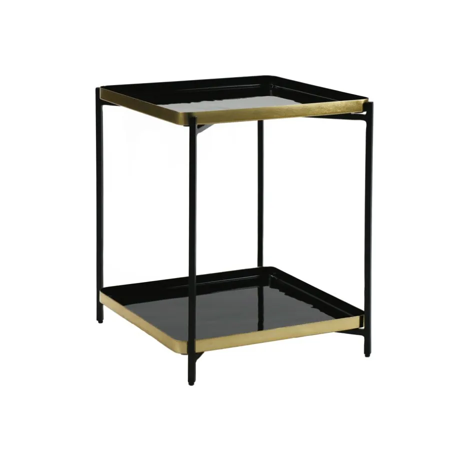 Pomax Concepts Modulaires-FLEX - plateau M - email - métal - L 40 x W 40 x H 2 cm - noir
