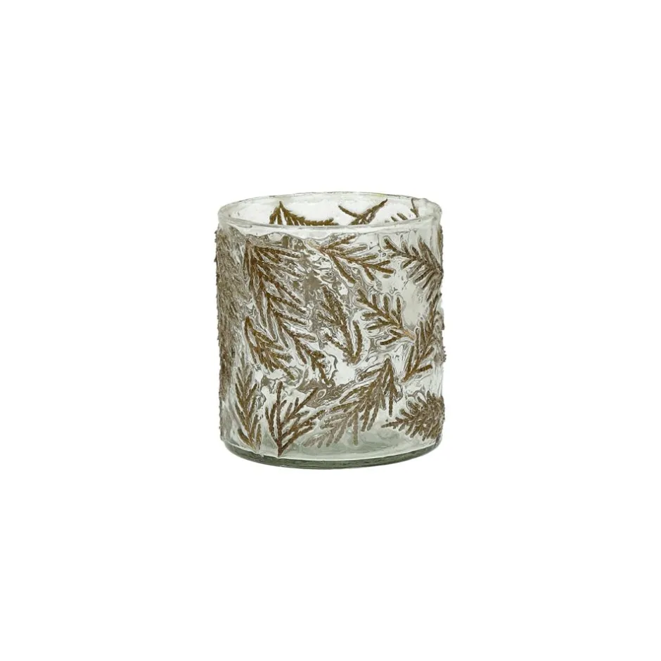 Pomax Photophores / T-lights-FORÊT - photophore - verre - DIA 8 x H 9 cm - vert