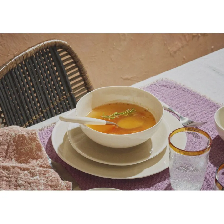 Pomax Linge De Table-FRIVOLE - set de table - coton / . - L 50 x W 35 cm - pourpre